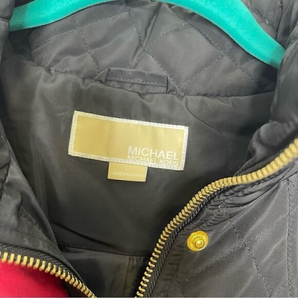 Michael Kors Quilted Water Resistant Anorak Jacket Black L - Picture 3 of 10